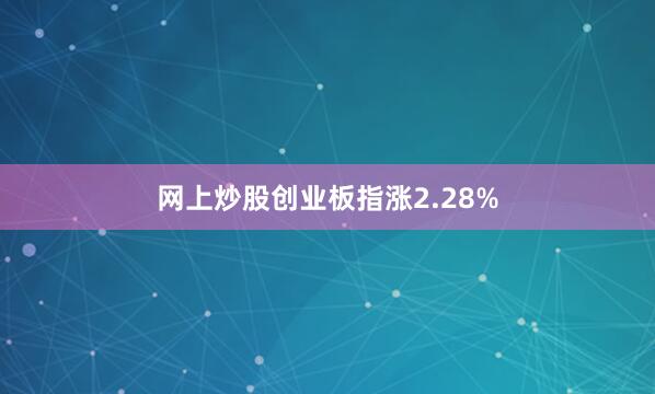 网上炒股创业板指涨2.28%